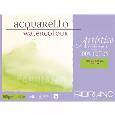 Fabriano Artistico Suluboya Defteri Extra White Grana Grossa Rough 300gr, 23X30,5 cm 20 Sayfa (1)