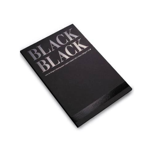 Fabriano Black Black Block Notebook 300g 20 Sheets 21x29.7 - 1