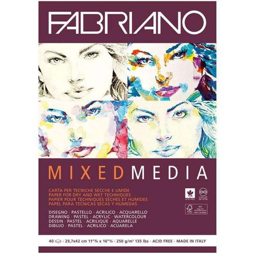 Fabriano Mixed Media A3 250 g 40 Sheets - 1