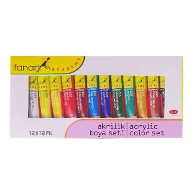 Fanart Academy Acrylic Paint Set 12x12 ml - 1