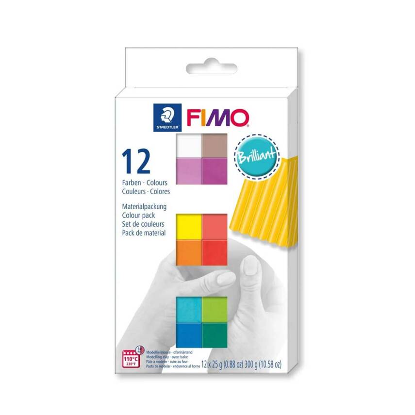 Fimo 8023 C12-3 Set Modeling Clay Soft Multi Pack 25 Gr. 12 Block Pastel Colors Pastel Colors - 1