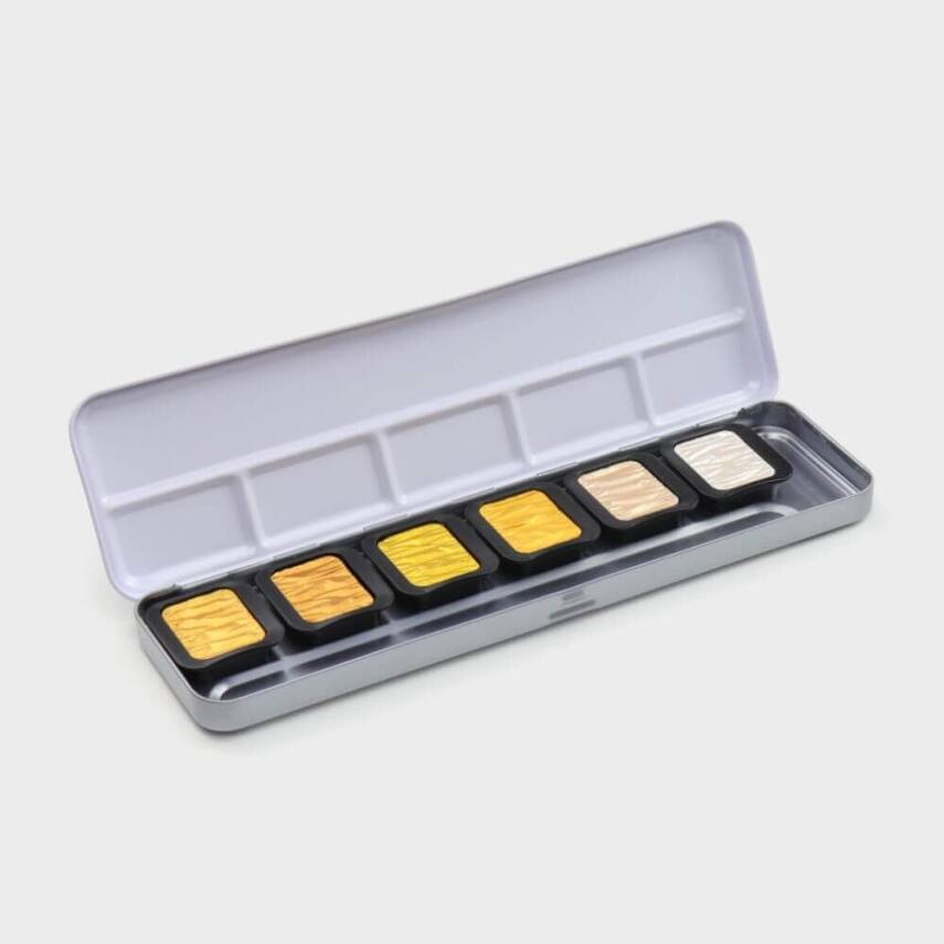 Finetec Metalik Yaldız Suluboya Seti 6 Renk F0601 - 1