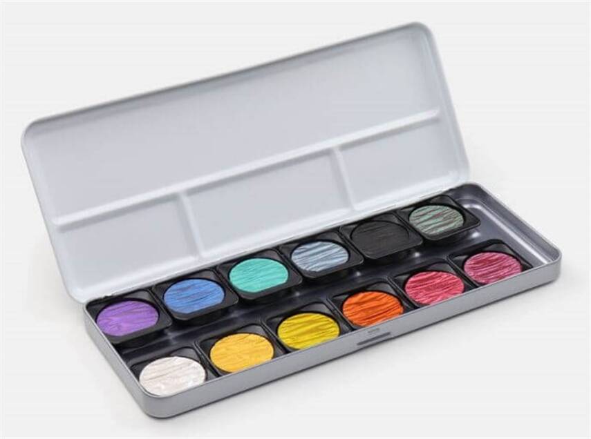 Finetec Metallic Watercolor Set 12 Colors F1200 - 1