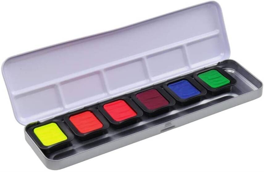 Finetec Neon Colors Watercolor Set 6 Colors FN9000 - 3