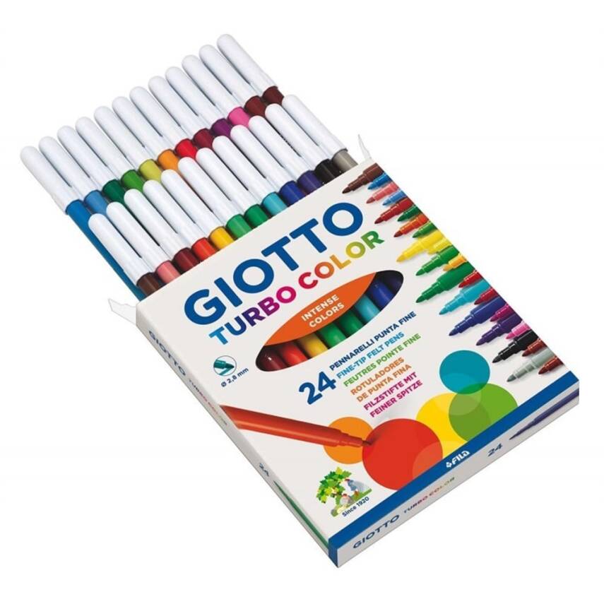 Giotto Turbo Color Felt Tip Pens 24 Pieces - 2