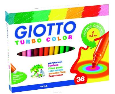 Giotto Turbo Color Felt Tip Pens 36 Pieces