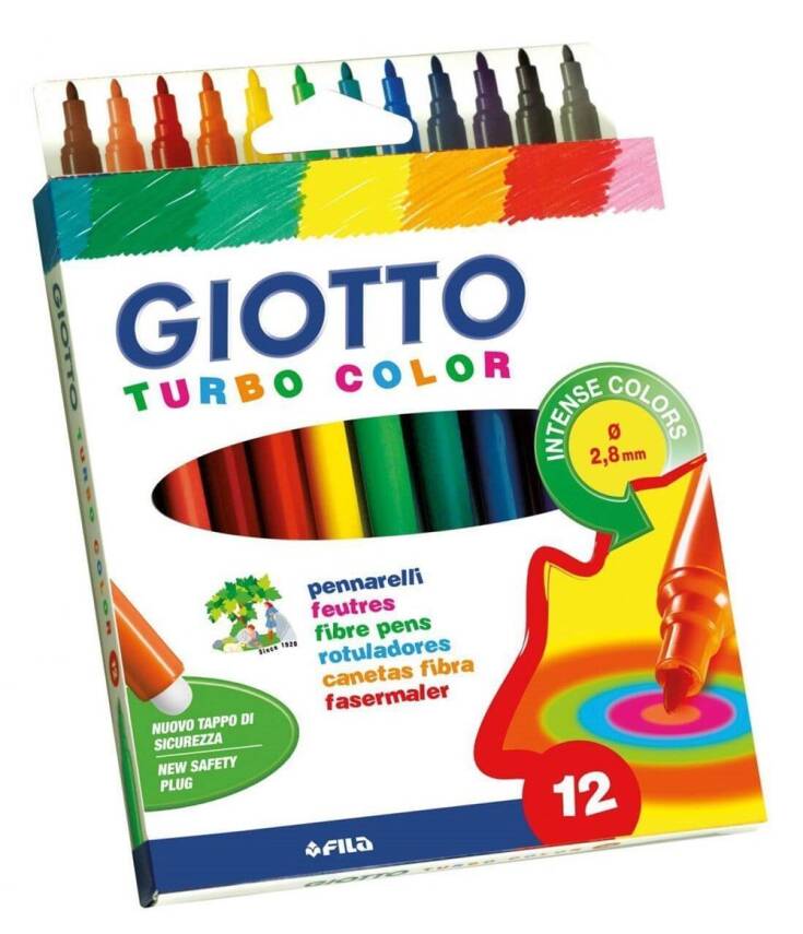 Giotto Turbo Color Keçeli Kalem 12li - 1