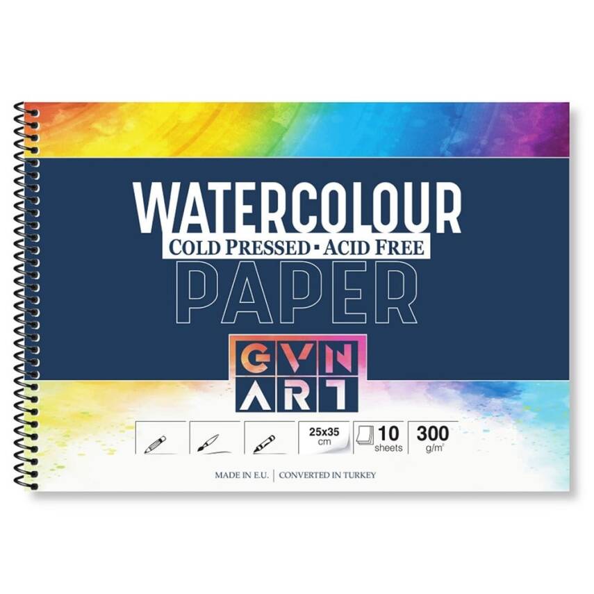Güven Art Cold Press Sulu Boya Defteri 300gr 25x35cm 10 yp - 1