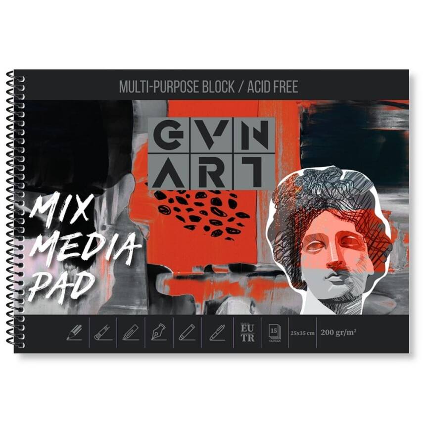 Güven Art Mix Madia Pad 25x35 200 gr 15 yp - 1