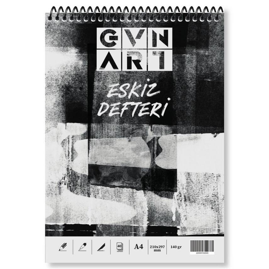 Güven Art Top Spiral Ivory Sketchbook 140gr A4 40 py - 1