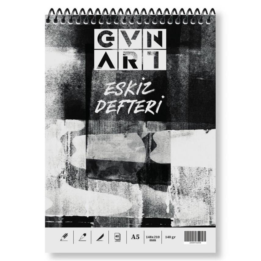 Güven Art Top Spiral Ivory Sketchbook 140gr A5 40 py - 1