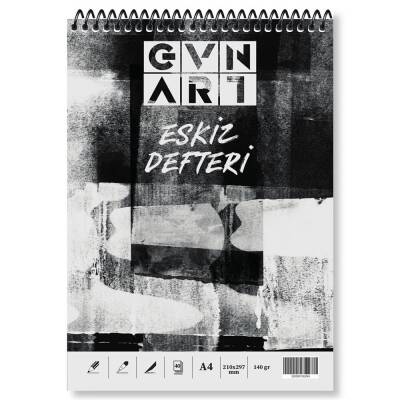 Güven Art Üstten Spiralli Ivory Eskiz Defteri 140gr A4 40 yp - 1