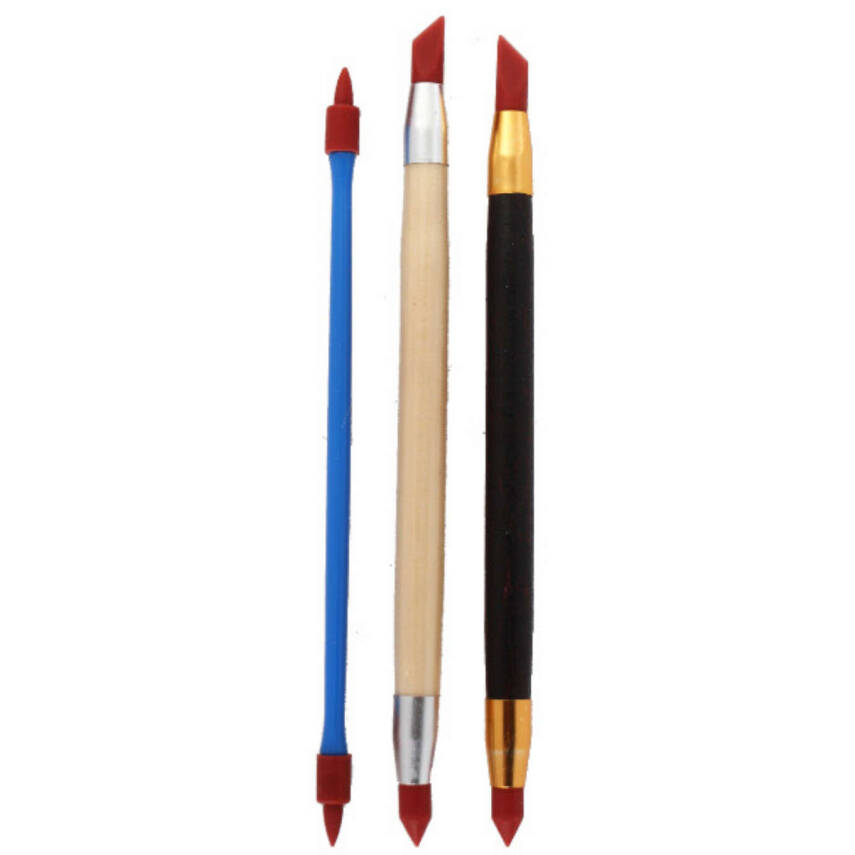 Gvn Art Rubber Tip Brush Set of 3 A6238 - 1
