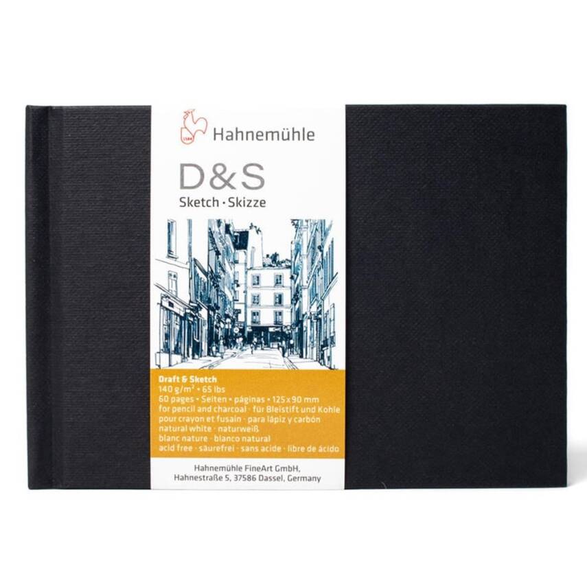 Hahnemühle D&S Sketch Sert Kapak 140gr 60 Yaprak 12.5x9cm - 1