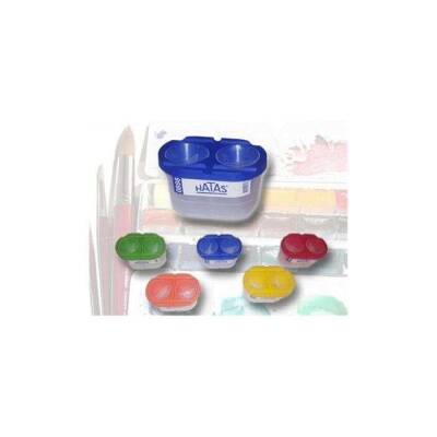 Hatas Brush Cleaning Container with 2 Compartments