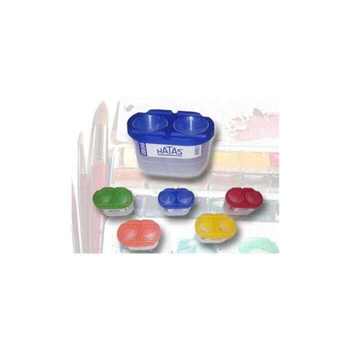 Hatas Brush Cleaning Container with 2 Compartments - 1
