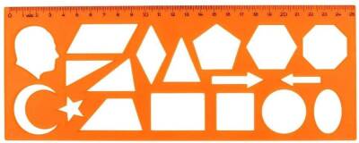 HATAS ŞABLON GEOMETRİK ŞEKİLLER 25 CM
