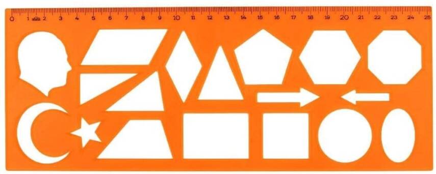 HATAS TEMPLATE GEOMETRIC SHAPES 25 CM - 1