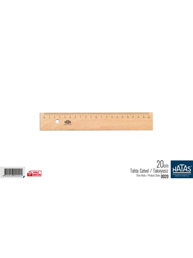 Hatas Wooden Ruler 20 Cm - 1