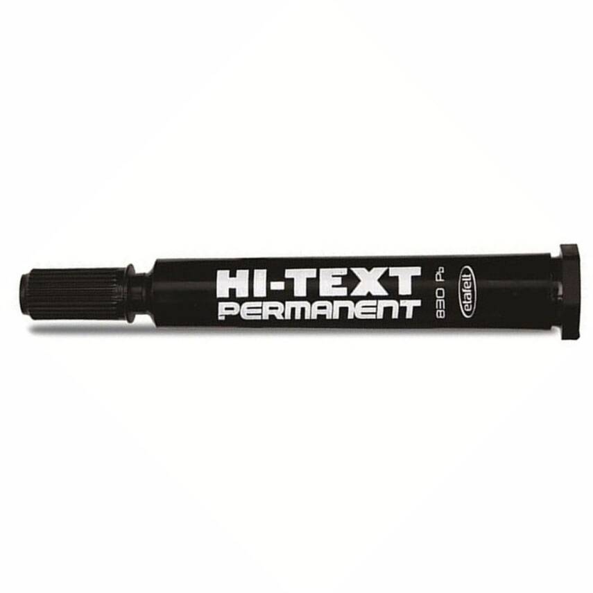 Hi-Text 830Pb Permanent Marker Round Tip Black - 3