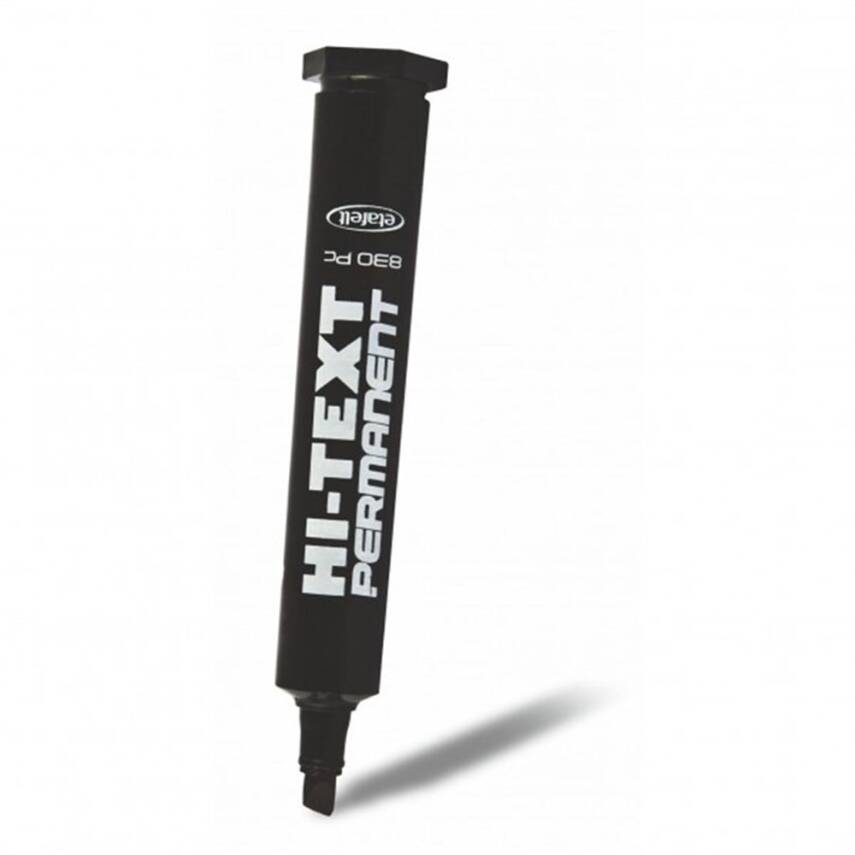 Hi-Text 830PC Permanent Marker Chisel Tip Black - 1