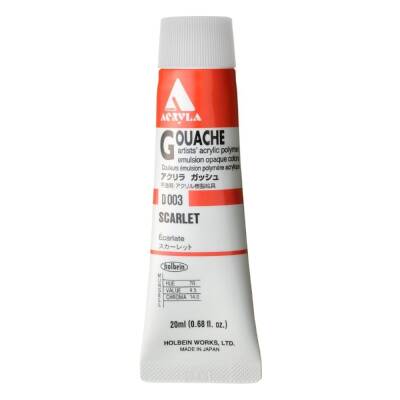 Holbein Acrylic Gouache Paint 20 ml D003 Scarlet