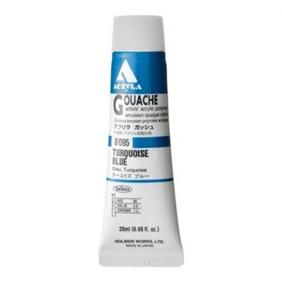 Holbein Acrylic Gouache Paint 20 ml D095 Turquoise Blue