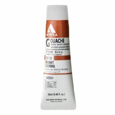 Holbein Acrylic Gouache Paint 20 ml D131 Burnt Sienna