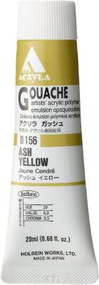 Holbein Acrylic Gouache Paint 20 ml D156 Ash Yellow