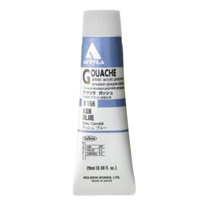 Holbein Acrylic Gouache Paint 20 ml D158 Ash Blue
