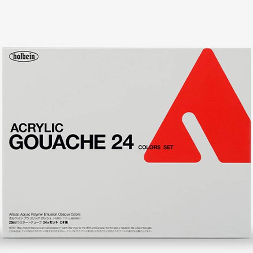 Holbein Acrylic Gouache Paint Set 24 Colors - 3