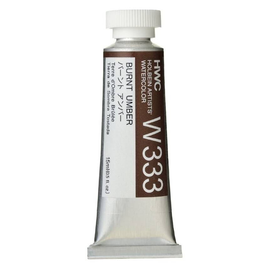 Holbein Watercolor Paint 15ml Burnt Umber W333 - 1
