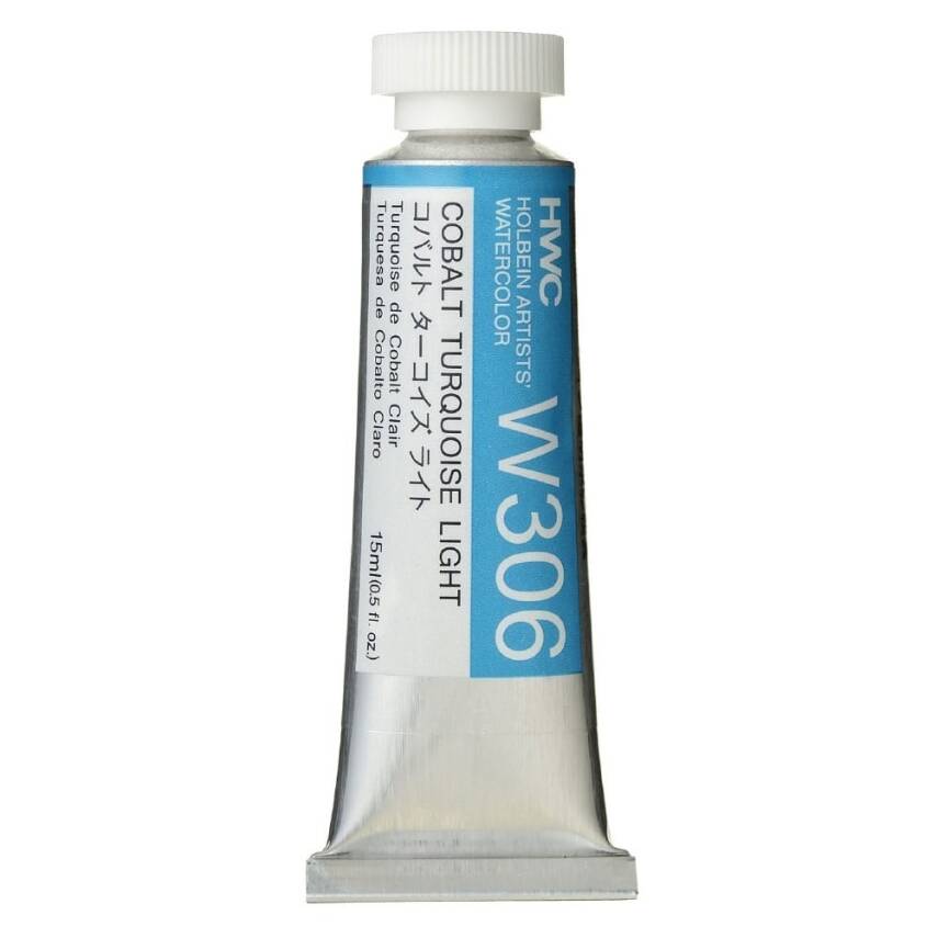 Holbein Watercolor Paint 15ml Cobalt Turquoise Light W306 - 1