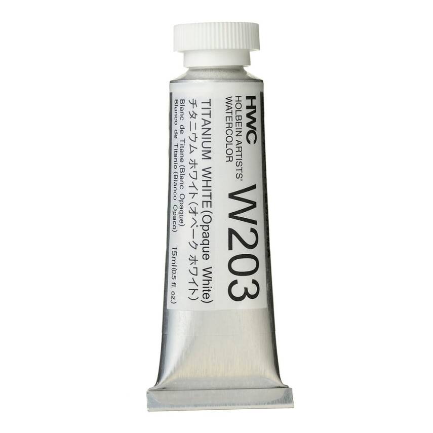 Holbein Watercolor Paint 15ml Titanium White W203 - 1
