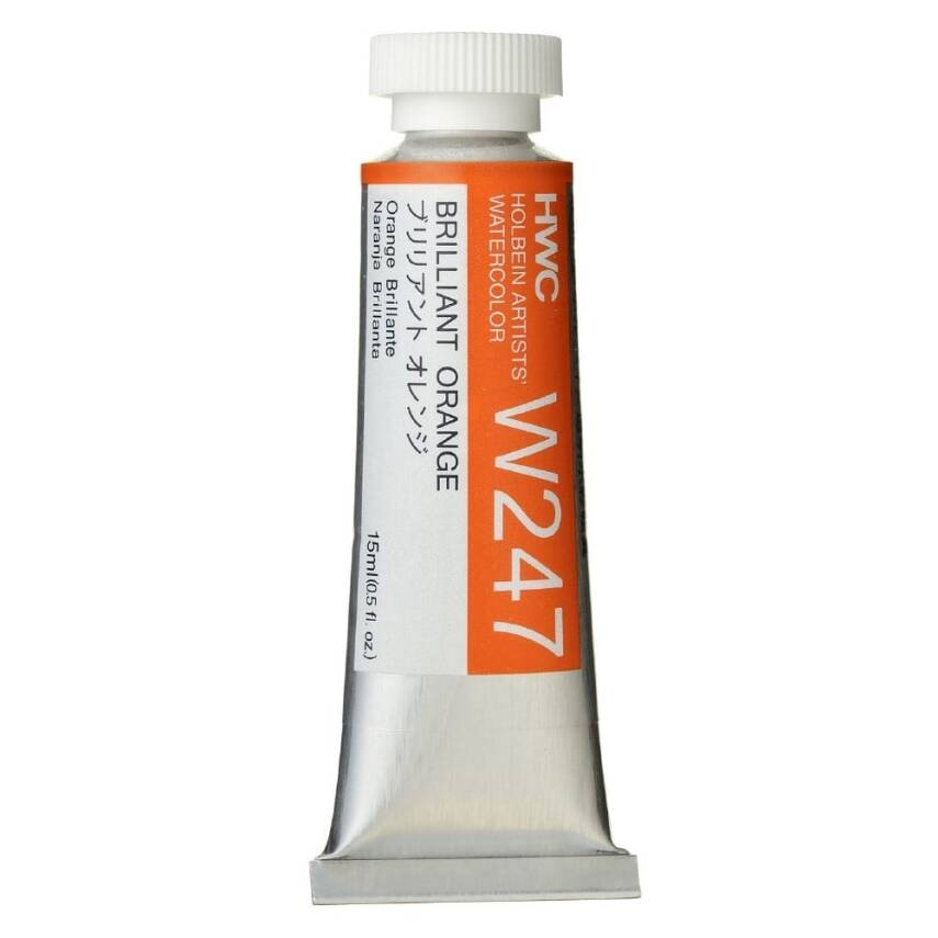 Holbein Watercolour Paint 15ml Brillant Orange W247 - 1