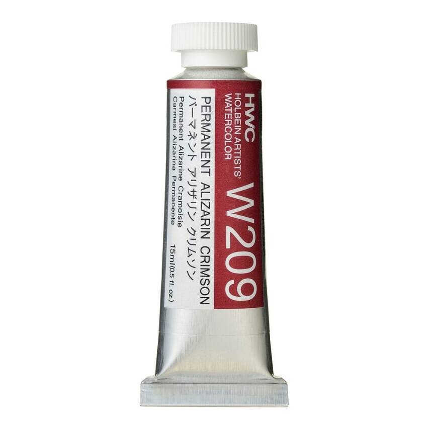 Holbein Watercolour Paint 15ml Permanent Alizarin Crimson W209 - 1