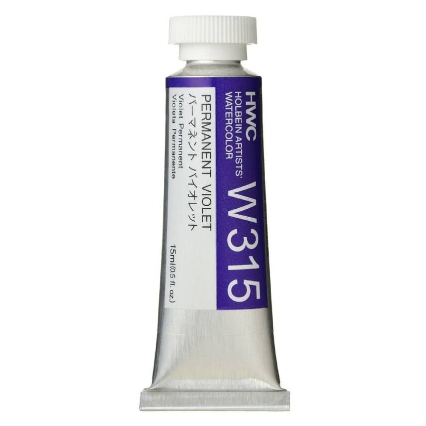 Holbein Watercolour Paint 15ml Permanent Violet W315 - 1