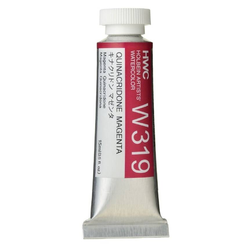 Holbein Watercolour Paint 15ml Quinacridone Magenta W319 - 1