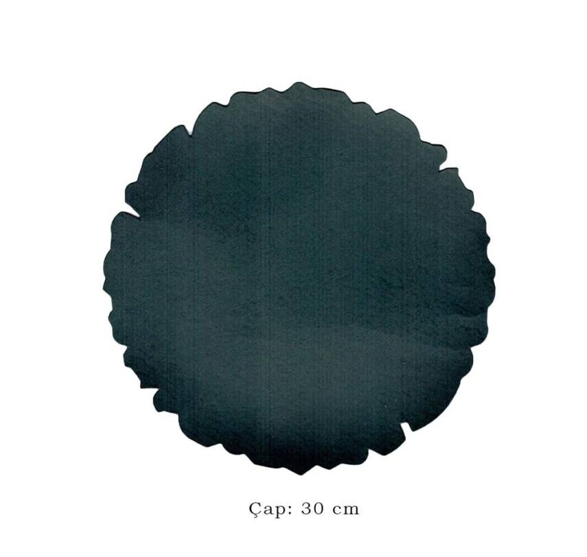 Illumination and Miniature Paper Dark Green, Starch Pudding Round 30 cm - 1