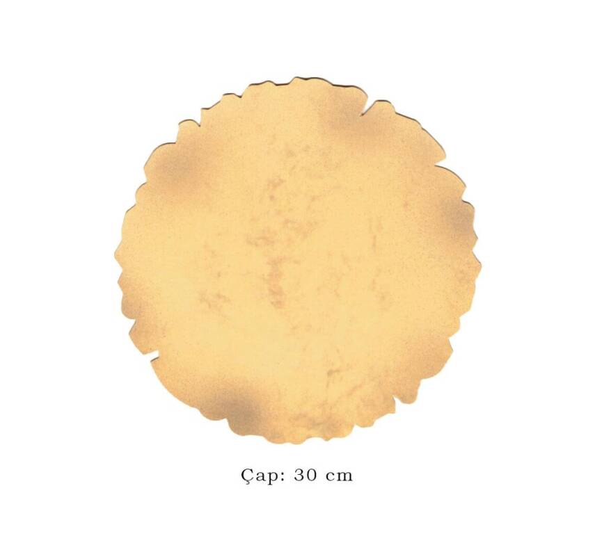 Illumination and Miniature Paper with Marble Pattern, Starch Ahar , Round 30 cm - 1