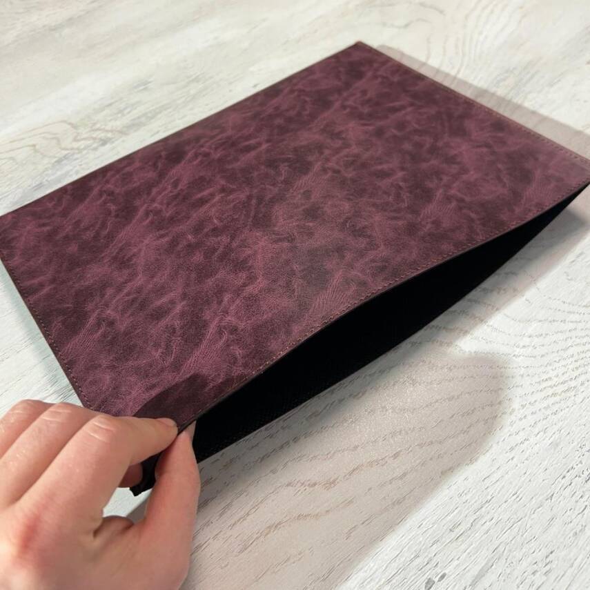 Imitation Leather Writing Pad Claret Red - 2