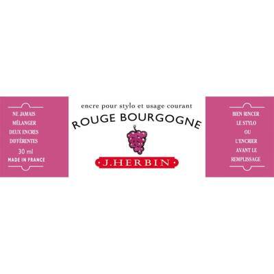 J. Herbin D Fountain Pen Bottle Ink 30 ml 13028T Rouge Bourgogne