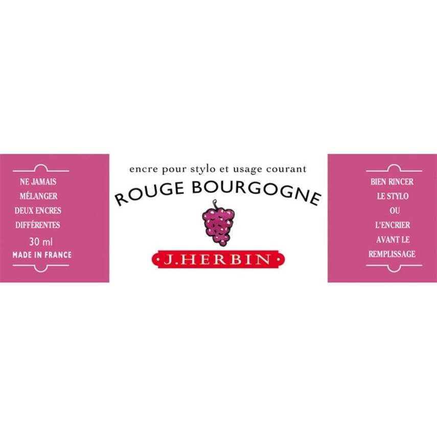 J. Herbin D Fountain Pen Bottle Ink 30 ml 13028T Rouge Bourgogne - 1