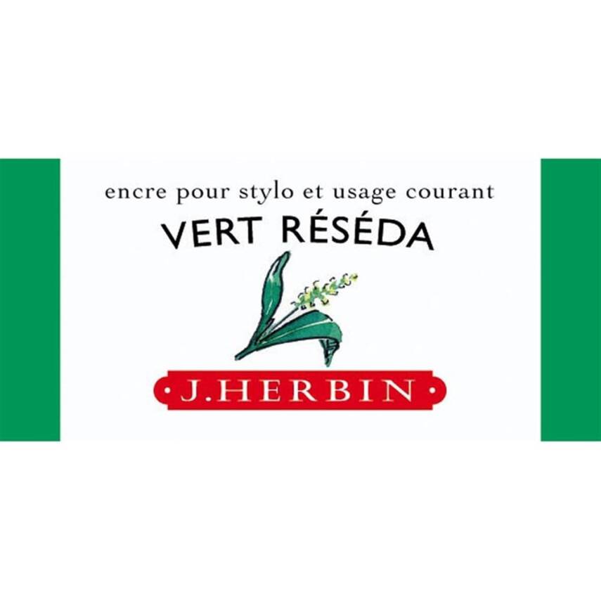 J. Herbin D Fountain Pen Bottle Ink 30 ml 13038T Vert Reseda - 1