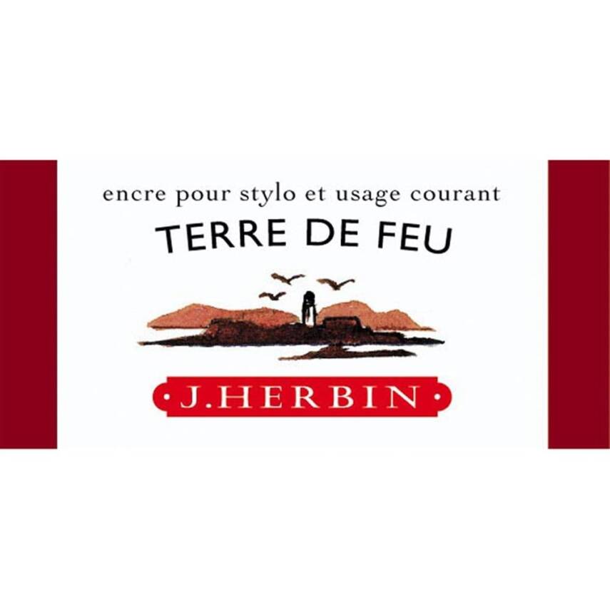 J. Herbin D Fountain Pen Bottle Ink 30 ml 13047T Terre De Feu - 1