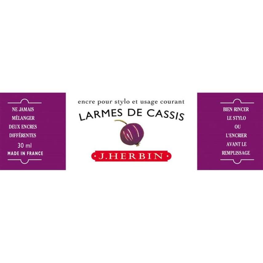 J. Herbin D Fountain Pen Bottle Ink 30 ml 13078T De Cassis - 1
