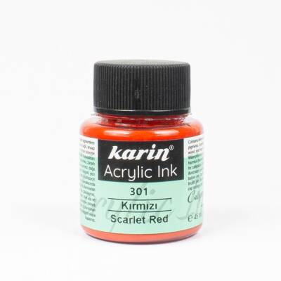 Karin Acrylic Ink 301 Scarlet Red 45 ml