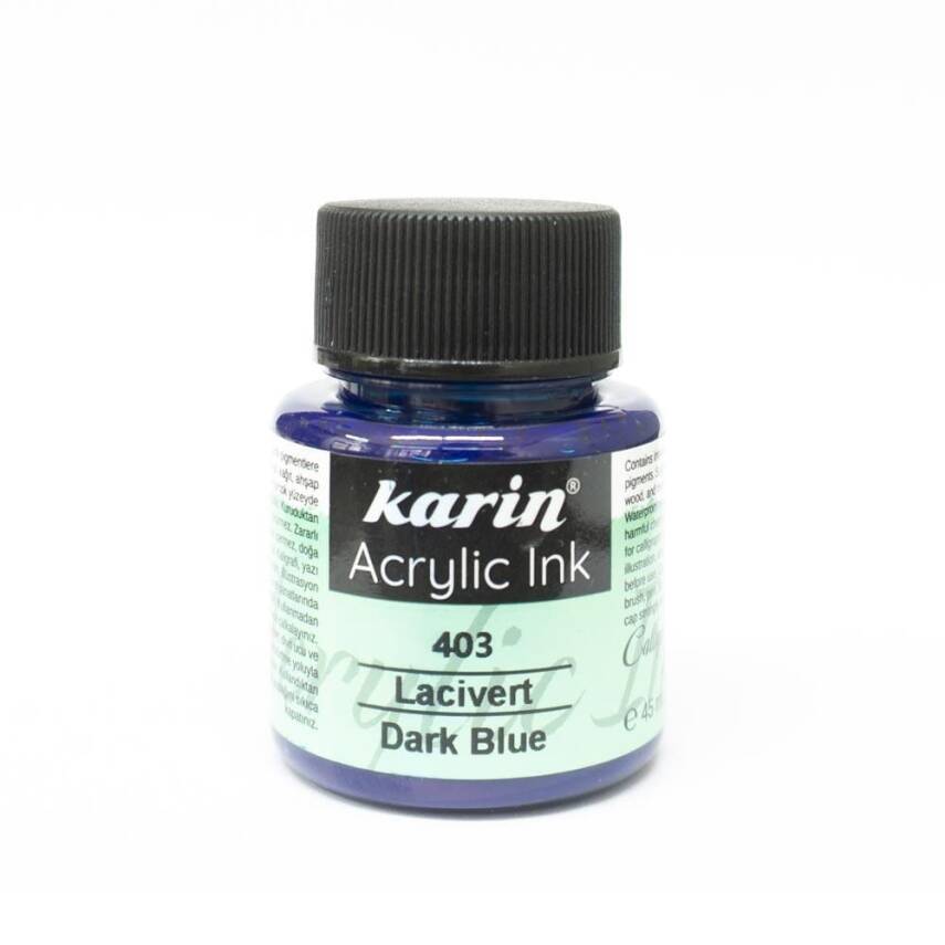 Karin Acrylic Ink 403 Navy Blue 45 ml - 1