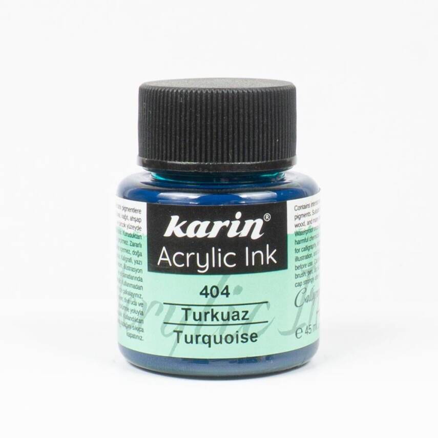 Karin Acrylic Ink 404 Turquoise 45 ml - 1