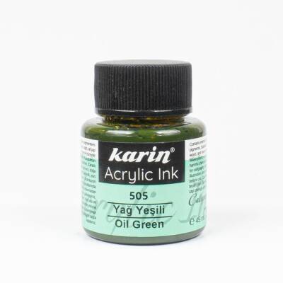 Karin Acrylic Ink 505 Oil Green 45 ml